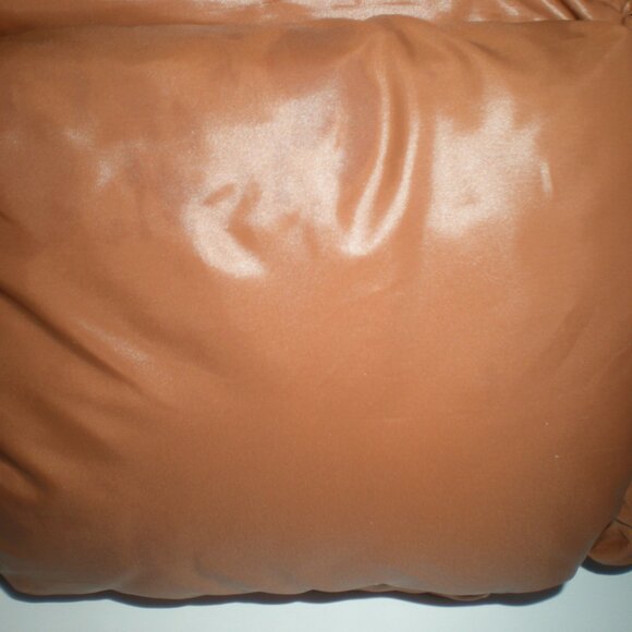 Brown Puffer Tote Bag Puffy Handbag Shoulder Bag - Picture 6 of 7